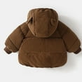 thumbnail image 3 of Kids Baby Boys Girls Winter Coat,Toddler Puffer Coat Cute Bear Ear Hooded Jacket Zipper Windproof Jacket Outwear For Baby Boys Baby Girl Jacket Little Boys Girls Clothes 4-5 Years, 3 of 6
