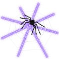 thumbnail image 2 of Fnochy Light up Lighted Spider Web 12 Ft, 120 LED Halloween Spider Web Lights Giant, Halloween Decorations Outdoor Waterproof, for Halloween Outdoor Indoor Yard Party Haunted House Decor, Purple, 2 of 4