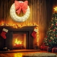 thumbnail image 3 of Recaceik 35.4in Green Christmas Wreath with 90Lights, Outdoor Prelit Christmas Wreath Decorations, 3 of 9