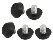 5pcs M8x10mm Threaded 24mm Dia Plastic Base Adjustable Leveling Foot