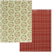 The Pioneer Woman Christmas Wrapping Paper, Two Rolls, 30in x 90 Sqft, Wreath and Plaid