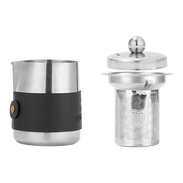 Juego Té Ligero Tazas Rápidas para Exteriores (tetera Plateada)