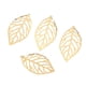 thumbnail image 1 of 100 piezas de colgantes de hojas de filigrana de metal para joyería Oro, 1 of 9