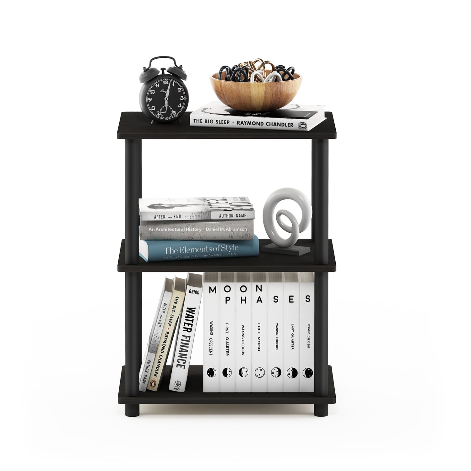 Furinno Turn-N-Tube 3-Tier Storage Shelf Bookcase, Multiple Colors
