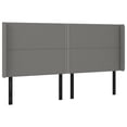 thumbnail image 2 of vidaXL LED Headboard Dark Gray 64.2"x6.3"x46.5"/50.4" Fabric, 2 of 59