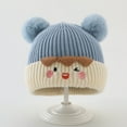 thumbnail image 2 of JIKNTTR Baby Beanie Hat Toddler Winter Knitted Hat Cute Soft Warm Pom Pom Beanie Cap For Boys Girls Warm Hat Winter Knit Hats for Baby, 2 of 4