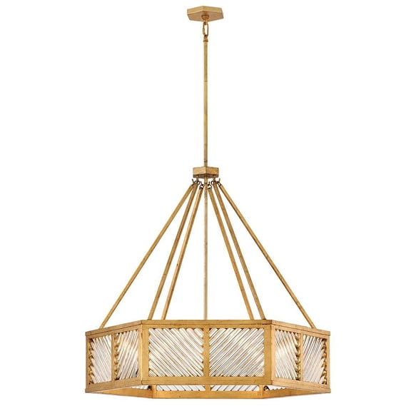 47466DA Hinkley Lighting Sura - 30W 6 LED Medium Drum Chandelier-33.25 Inches Tall and 35 Inches Wide