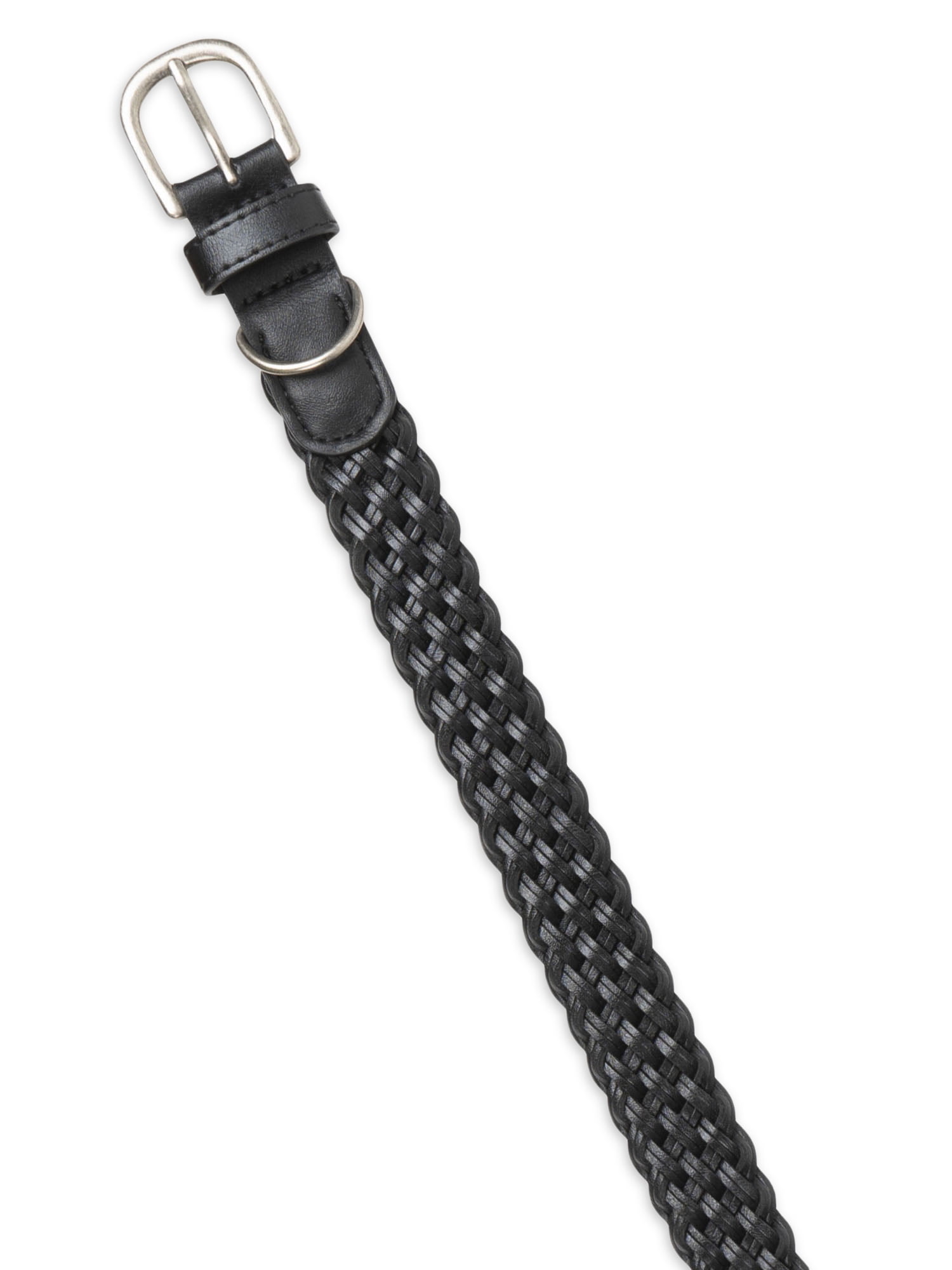Time and Tru Women's Braided Belt, Black
