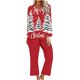 thumbnail image 1 of Puntoco Conjunto de pijama cómodo para mujer, conjunto de pijama con parte superior y pantalones casuales con estampado navideño para mujer, 1 of 3