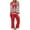 Red A, variant on Jamicy Women's Pajamas Christmas Pajamas Casual Printed Pajamas for Women Set Long Sleeve Shirt with Long Pajama Pant Soft Pjs Set