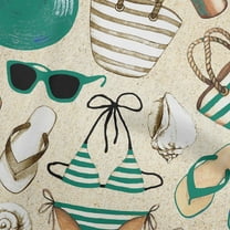 oneOone Cotton Poplin Teal Green Fabric Beach Quilting Supplies Print Sewing Fabric By The Yard 56 Inch Wide