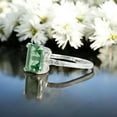 thumbnail image 3 of DBESTSTUDIOS 8x6 MM / 1.3 CT Green Amethyst Engagement Ring Women Diamond Stacking Ring Bridal Silver Satacking Ring February Birthstone Gift Ring, 3 of 4