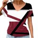thumbnail image 5 of Blusas de Manga Corta Casuales para las Mujeres Imprimir V-Cuello Suéter Blusa de Poliéster Sudadera de Moda, Top de las Señoras para Invierno Primavera Uso Diario, 5 of 6