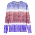thumbnail image 3 of IROINNID Womens Long Sleeve Tops Home Round Neck Printed Top T-Shirt Blouse,Purple, 3 of 3