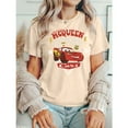 thumbnail image 2 of T-Shirt d'Été à Manches Courtes Cars Lightning McQueen pour Femmes, Col Rond, Imprimé Course Rapide, Quatre Saisons, 2 of 10