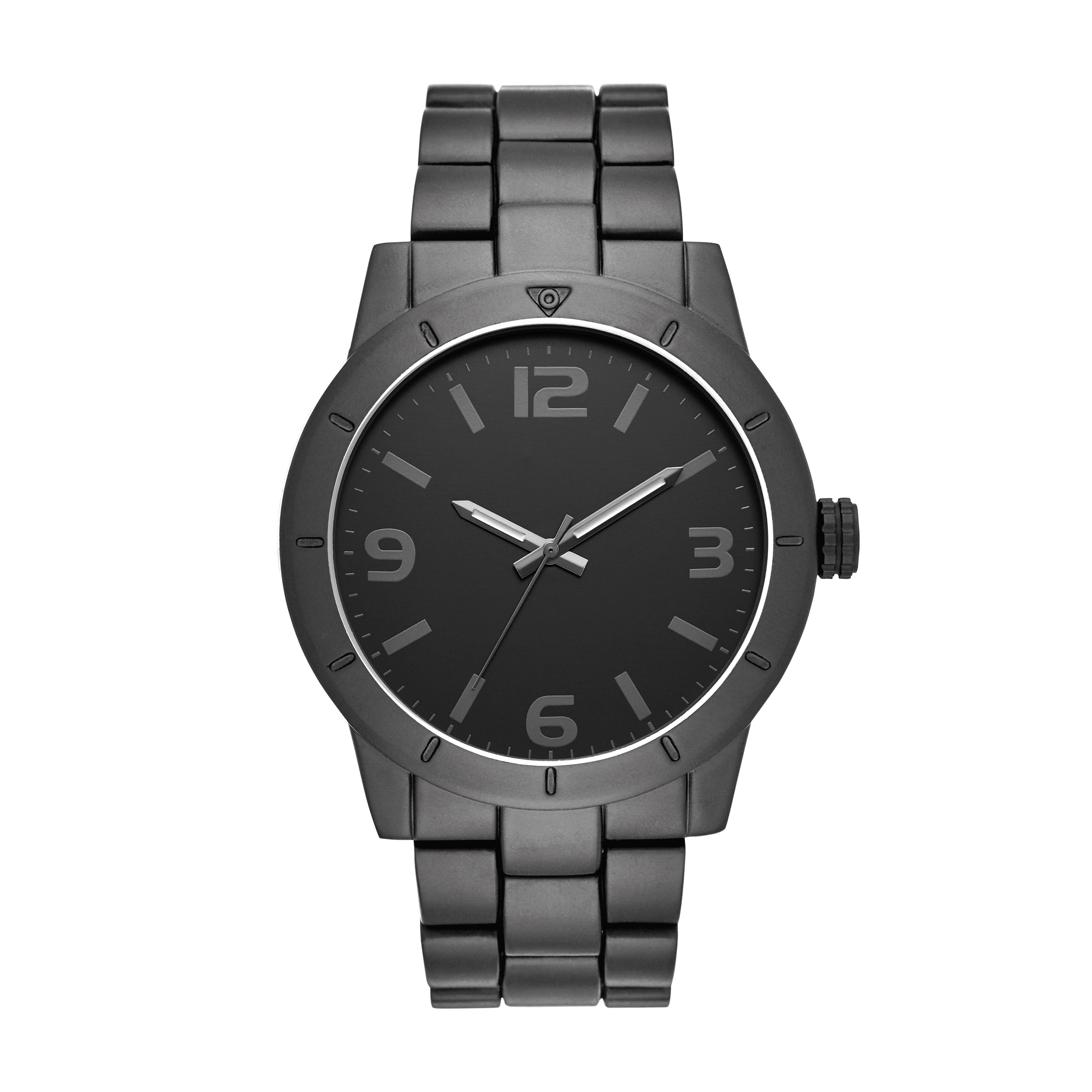 Men's Oversized Matte Black Bracelet Watch