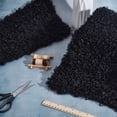 thumbnail image 4 of 2pcs Black Curly Fabric Plush Wool Fabric Fleece Fabrics Sherpa Craft Fabrics for DIY Sewing Costumes Pillows Seat Pads Blankets Home Decor 16.9x14.9 Inch DIY, 4 of 5