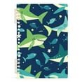 thumbnail image 7 of FORMRS 1-Subject Spiral Notebook 8" x 5" College Ruled 60 Refillable Sheet A5 Hard Cover, 2 Pack, Sharks Pattern, 7 of 7