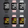 thumbnail image 5 of Reloj electrónico LED Apple para niños y niñas, deportivo, con forma de pareja, cuadrado pequeño, 5 of 5