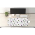 thumbnail image 2 of Feathers Computer Mouse Pad, Irregular Watercolors Bird Feather Patterns in Soft Pastel Mint Plumage Design, Rectangle Non-Slip Rubber Mousepad Large, 31" x 12" Gaming Size, Multicolor, by Ambesonne, 2 of 2