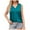 Blue, variant on Camisole Tank Tops for Women V Neck Soild Color Satin Vest Shirt Fashionable Summer Y2K Going Out Basic Cami Shirt