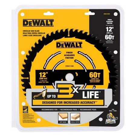UPC: 0885911740562 | Dewalt Accessories 107654 12 in. 60T Circular Saw Blade