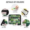 thumbnail image 3 of Expandable Folder with Colored Tabs, Desktop Folding Folder for Organizing Files by Category, with 13 Pockets, Suitable for Office Use Lotus Leaf, 3 of 7