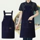 thumbnail image 5 of Aparatos de cocina, accesorios de cocina, utensilios de cocina, delantal de cocina de algodón impermeable y resistente al aceite, delantal de cocina de lona para mujer y hombre, con tirantes ajustable, 5 of 6