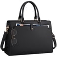 thumbnail image 1 of Bolsa para portátil RAINSMORE para mujer de 15.6 pulgadas, negra, 1 of 8