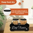 thumbnail image 4 of MesaSe Dog Treat Container with 2 Plastic Treat Jars Wood Dog Food Container Bone Shape Dog Food Storage Container Practical Cat Food Container for Dog Food Storage Black, 4 of 10