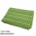 thumbnail image 5 of Green Floor Pillow Lounger Cover, Traditional Irish Pattern Clovers Happy St. Patrick's Day Theme, Nap Mat Printed Fabric Case for 5 Pillows, 88" x 36", Lime Green Dark Green, by Ambesonne, 5 of 5