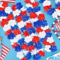thumbnail image 3 of Topboutique 24 Pcs Red White and Blue Flower Leis Patriotic Leis 4th of July Decorations Garlands Hawaiian Luau Flower Necklaces Bulk for Memorial Day, Independence Day Decorations Party Favors, 3 of 7