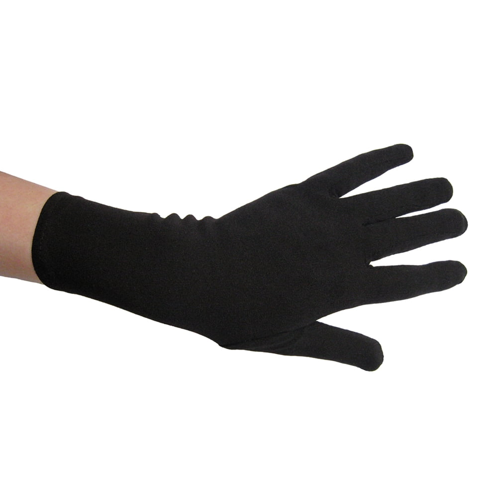 Short Theatrical Gloves Womens Adult Costume Wrist Length Glove Fancy Dress NEW 