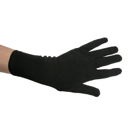SeasonsTrading Black Costume Gloves (Wrist Length) - Prom, Dance,