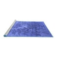thumbnail image 2 of Ahgly Company Machine Washable Indoor Square Oriental Blue Industrial Area Rugs, 8' Square, 2 of 4