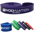 thumbnail image 3 of WOD Nation Resistance Bands - Single, 40-80 lbs, Purple - Exercise Bands for Calisthenics, Strength Training & Yoga - Pull Up Assist for Pull Up Bar & Mobility, 3 of 10