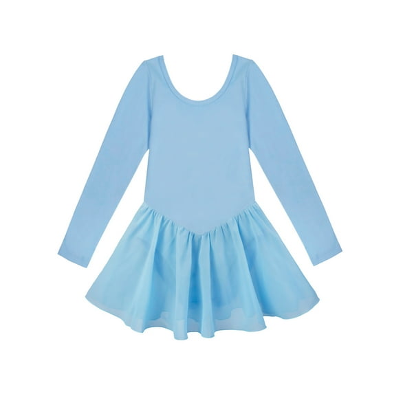 IEFIEL Girls Long Sleeve Ballet Dress Dance Skirt Leotard (Little Girls & Big Girls)