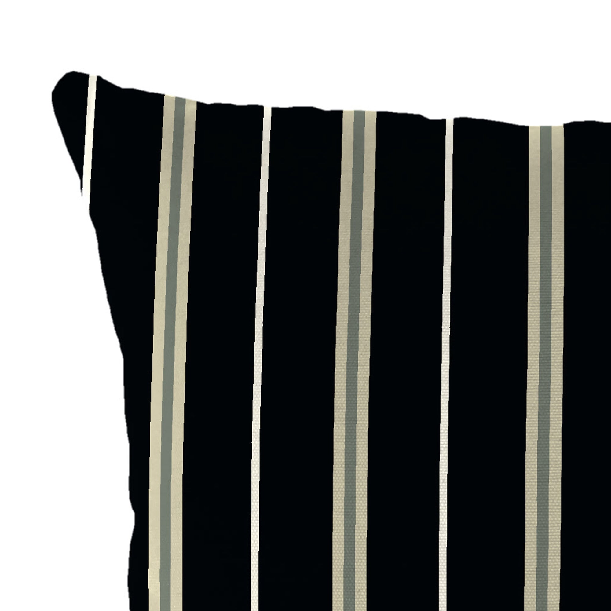Jordan Manufacturing 18" x 18" Platt Ink Black Stripe Square Outdoor Throw Pillow (2 Pack)