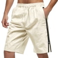 thumbnail image 4 of WILLBEST Pantalones Cortos para Hombre, de Verano, Holgados, con Cremallera Lateral para Playa, Informales, Lisos, de Cinco Puntos, 4 of 8