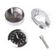 thumbnail image 1 of Reloj de montaje en el manillar de la motocicleta, reloj de reloj, reloj de tablero de tablero de scooter universal ajustable plata, 1 of 7