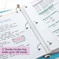 thumbnail image 5 of BAZIC 3 Ring Binder 1/2" Economy View Binders Cyan, Hold 100 Sheets, 12-Count, 5 of 10