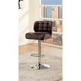 thumbnail image 2 of Furniture of America Birch Faux Leather Adjustable Bar Stool in Brown, 2 of 2