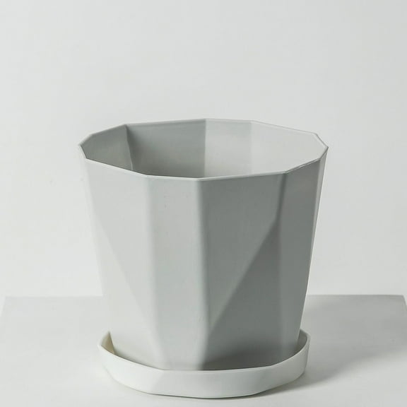 EZPXFCI Plastic With Saucers, 6 Inch Indoor Flower Pots Modern Decorative Gardening Pot With Hole For All House Flowers Herbs African Aloe Colorfu