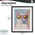 thumbnail image 4 of Stupell Industries Eclectic Cool Cat in Sunglasses Black Framed Print Under Glass, 17 x 21, by The Prints Vibe, 4 of 8