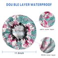 thumbnail image 3 of Shower Caps,Pioneer Flower Floral Print Pattern Waterproof Shower Cap for Women 4 Pieces,Double Reusable Hair Cover for Shower PEVA Elastic Stretch Hem, 3 of 7