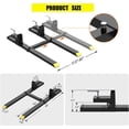 thumbnail image 3 of OUYAWEI 43IN Clamp on Pallet Forks, Heavy Duty Fork Rack with Adjustable Stabilizer Bar for Loader Bucket Skidsteer Tractor, 3 of 7