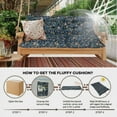 thumbnail image 2 of SDJPOI Porch Swing Replacement Cushion, 4" Thick Waterproof 2-3 Seater Bench Cushion with Backrest, Outdoor Swing Cushions for Outdoor Furniture（Hummingbird,70*40in）, 2 of 6