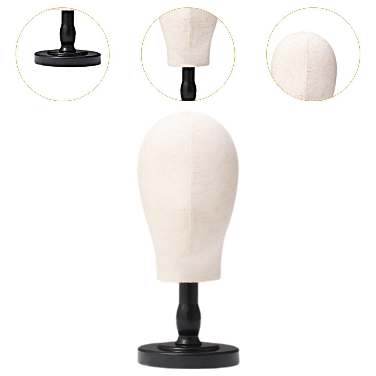 Serenable Mannequin Head Multifunctional Hat Rack Standing Stand for Cap Salon Black short