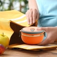 thumbnail image 4 of Portable Circular Lunch Box - Stainless Steel Insulated Fresh-keeping Bento Box For Daily Use(Orange), 4 of 6