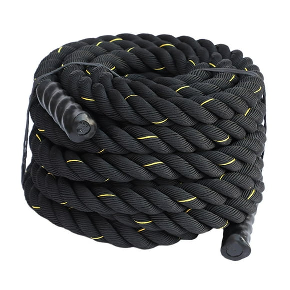 Cuerda de batalla con manga, 1,5 pulgadas de diámetro, 2,8 m/3m de longitud, entrenamiento muscular de gimnasio, cuerdas de batalla para gimnasio en , 38mmx2.8m Amarillo